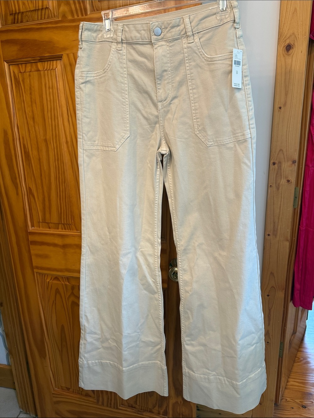 Pilcro Women’s Wide-Leg Khakis in Light Beige - NWT